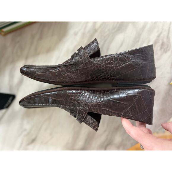 Cole Haan Brown Crocodile Pattern Loafers main image 7